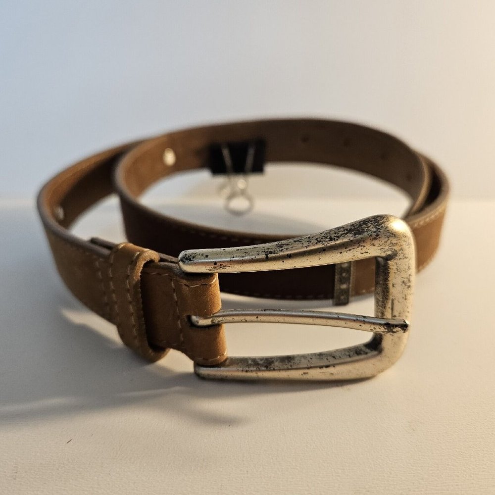 Fossil Size Medium 28-32 In Colorblock Leather Belt with Metal‎ stations BT2201